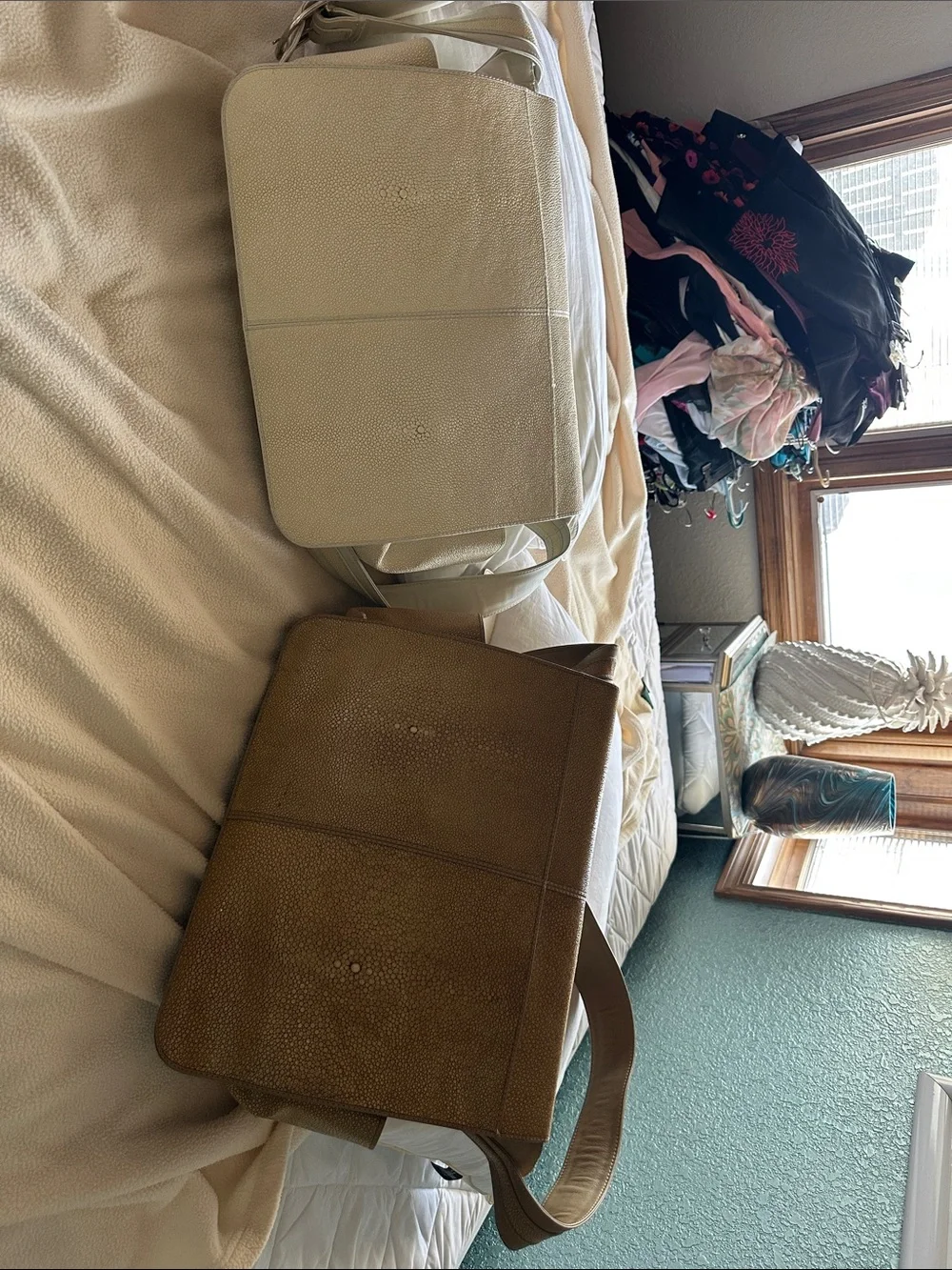 French & French exotic, couture stingray briefcase/unisex